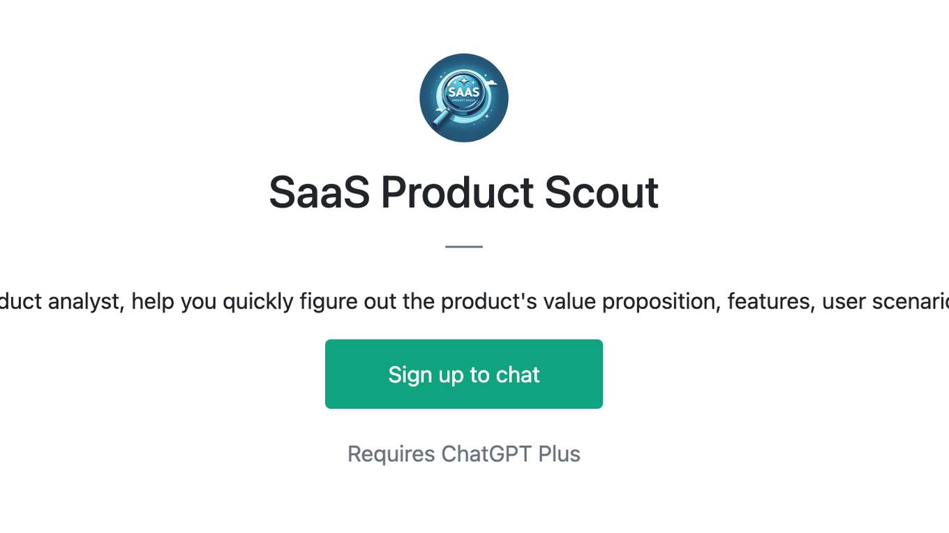 SaaS Product Scout Screenshot