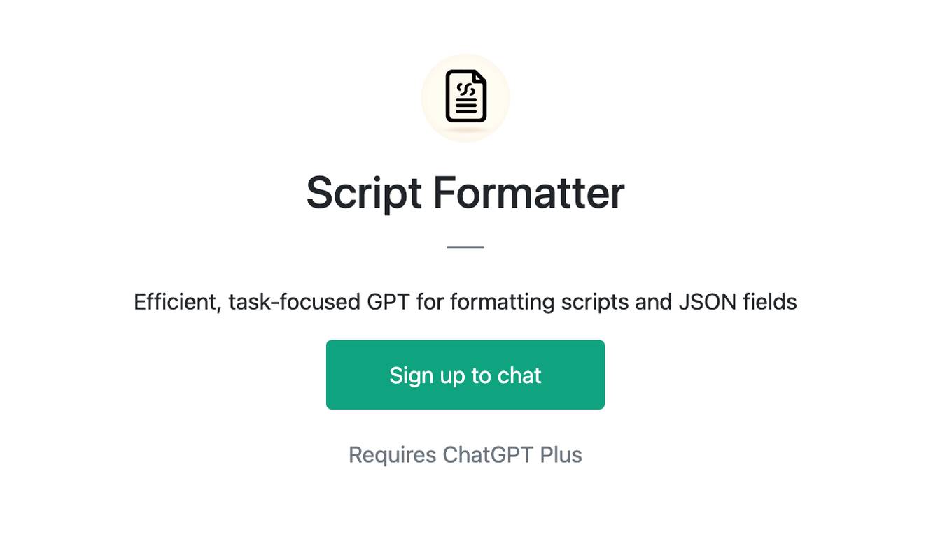 Script Formatter Screenshot