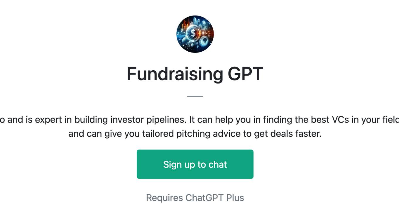 Fundraising GPT Screenshot