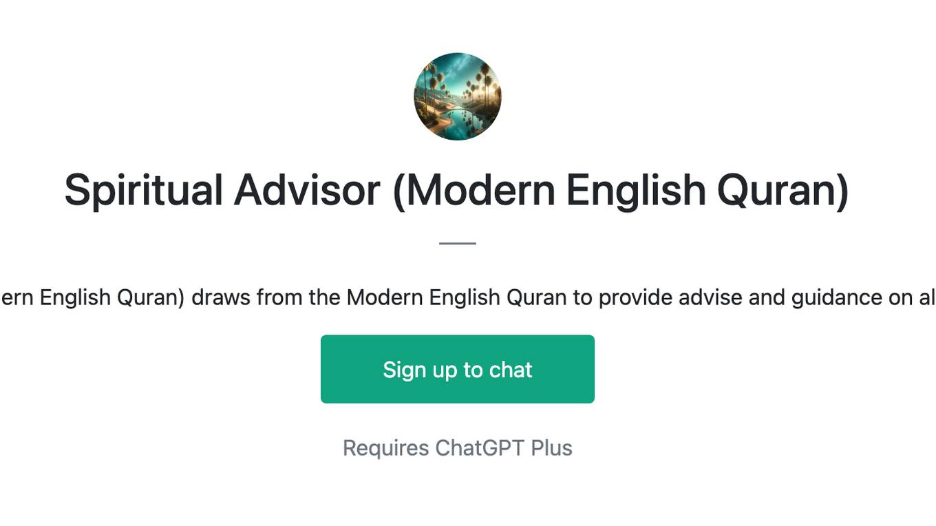 Spiritual Advisor (Modern English Quran) Screenshot