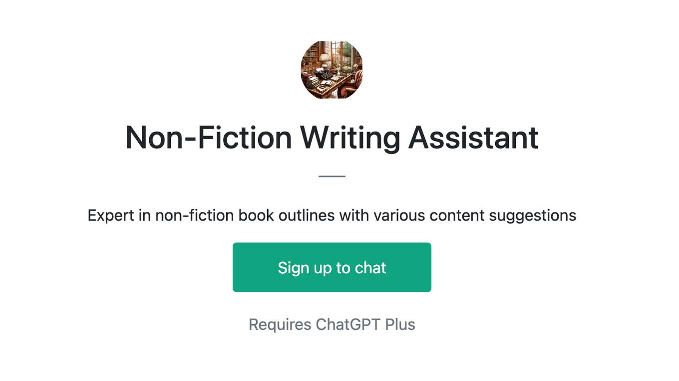 Non-Fiction Writing Assistant Screenshot