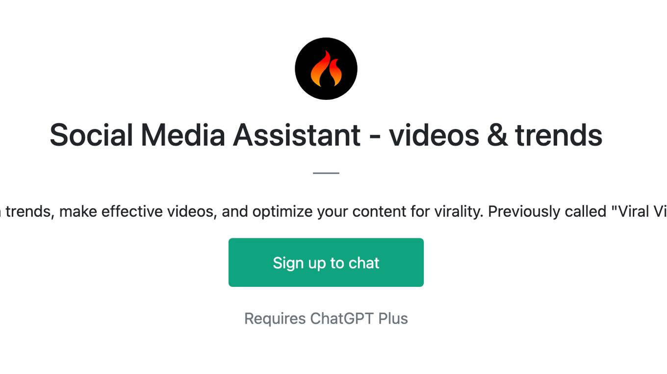 Social Media Assistant - videos & trends Screenshot