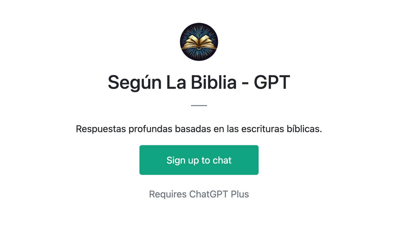 Según La Biblia - GPT Screenshot