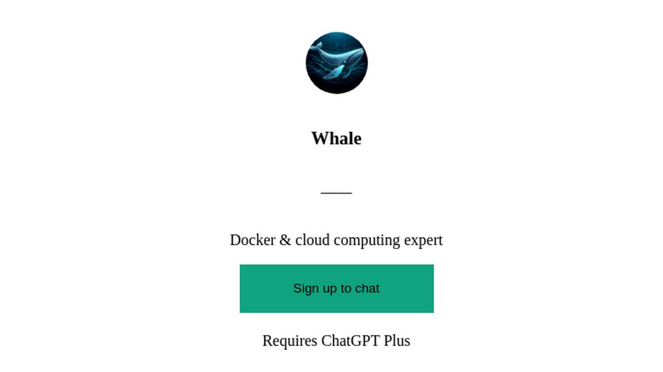 Whale Screenshot