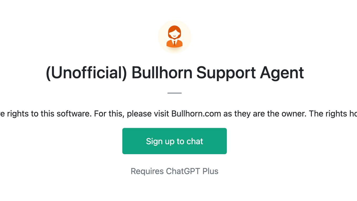 (Unofficial) Bullhorn Support Agent Screenshot