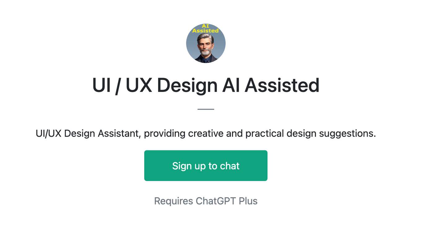 UI / UX Design AI Assisted Screenshot