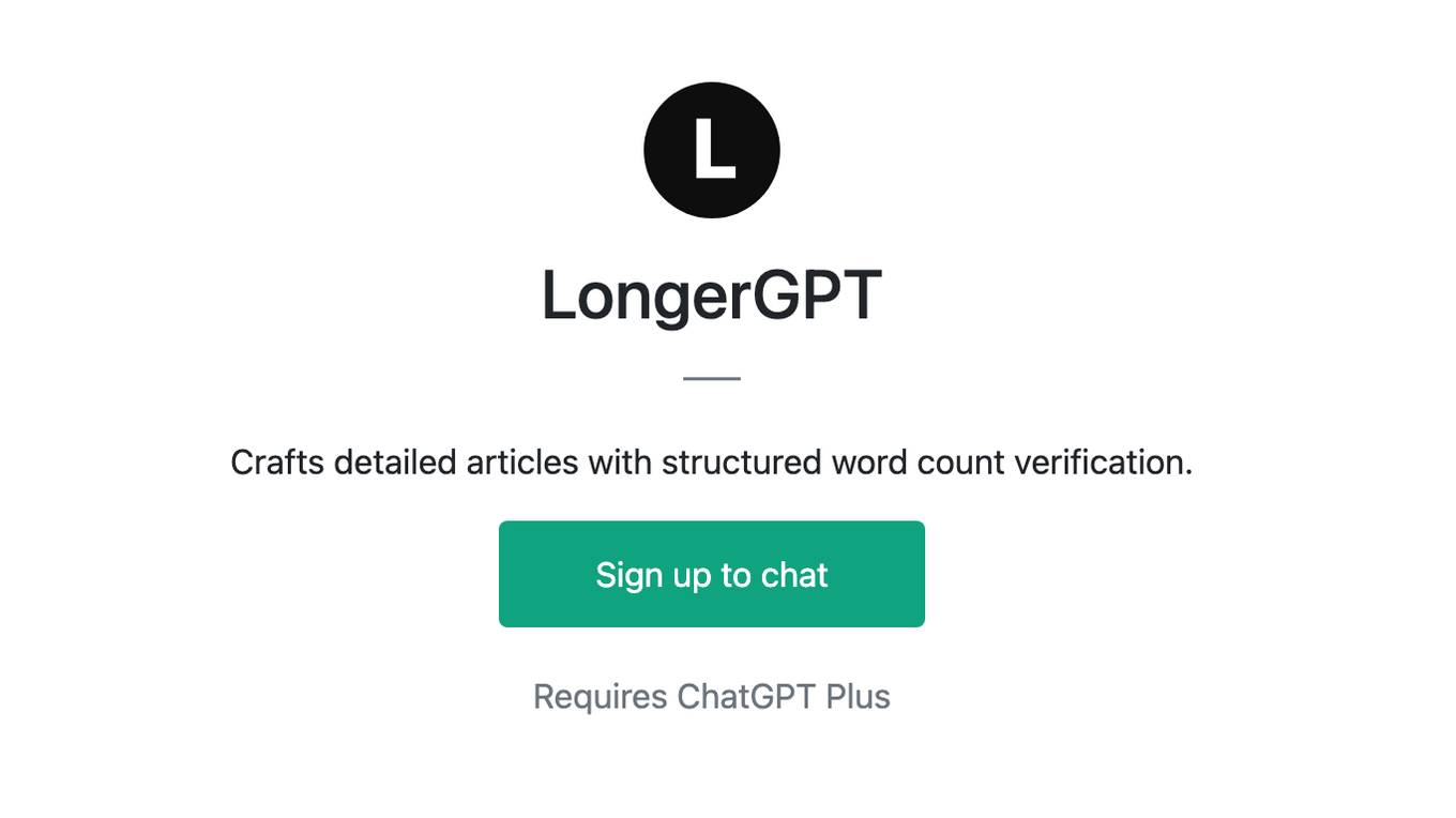 LongerGPT Screenshot