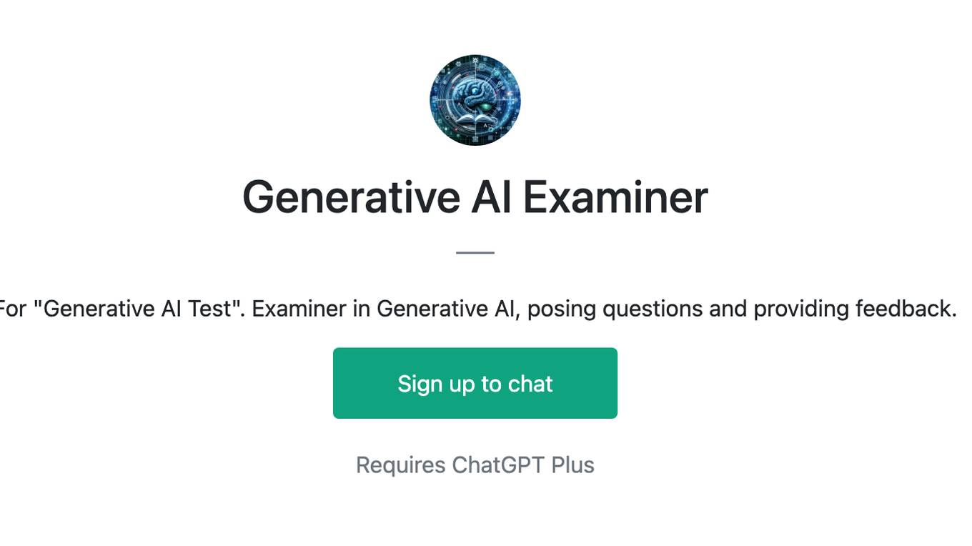 Generative AI Examiner Screenshot