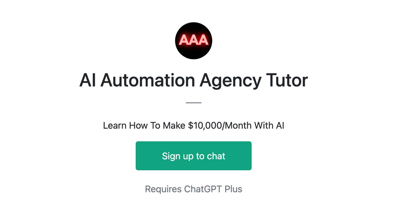 AI Automation Agency Tutor Screenshot