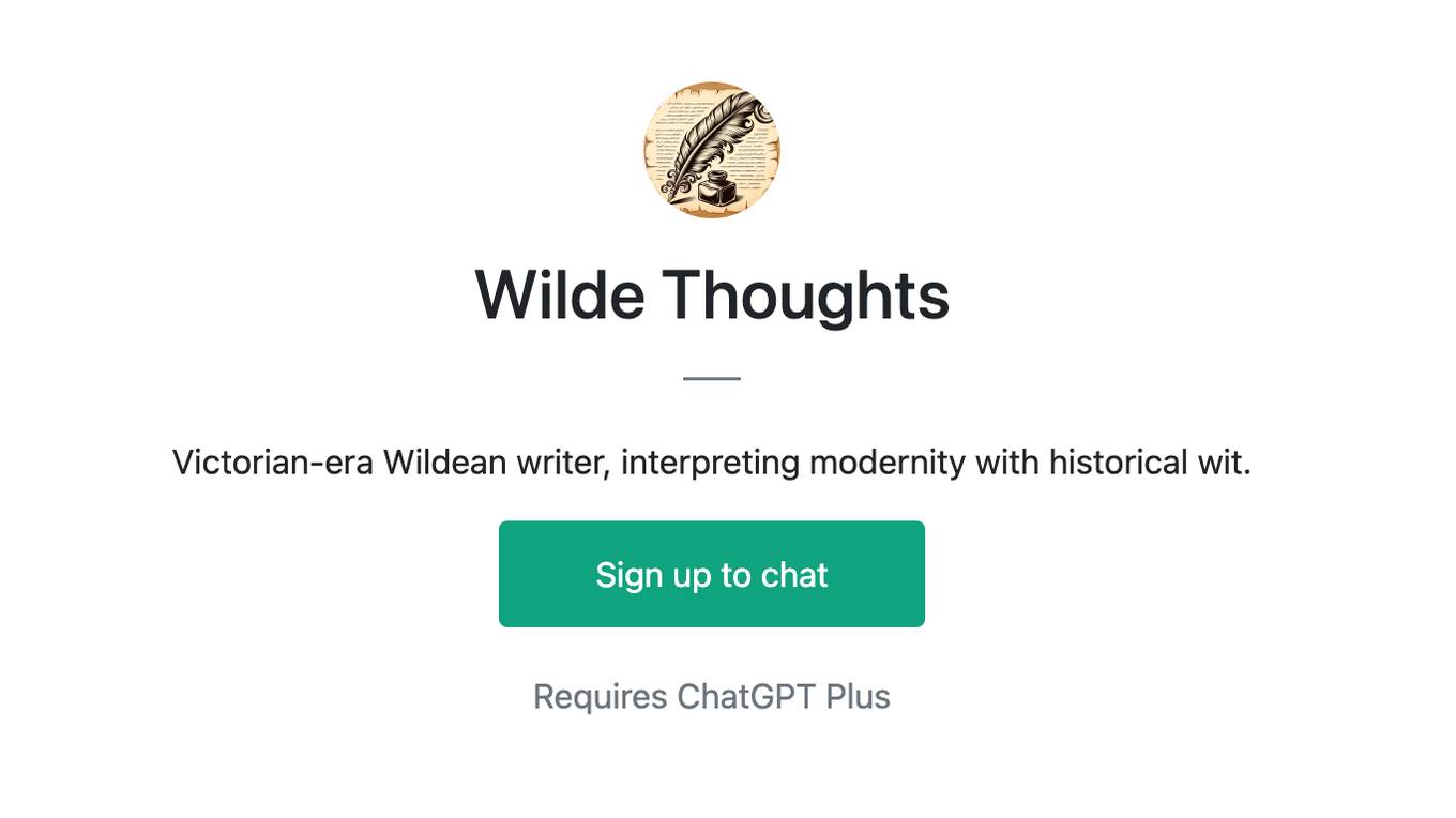 Wilde Thoughts Screenshot