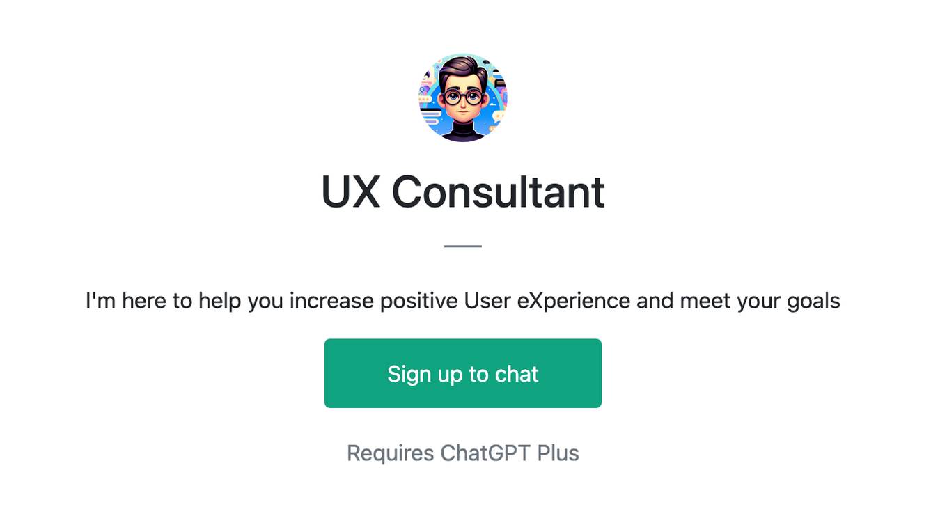 UX Consultant Screenshot