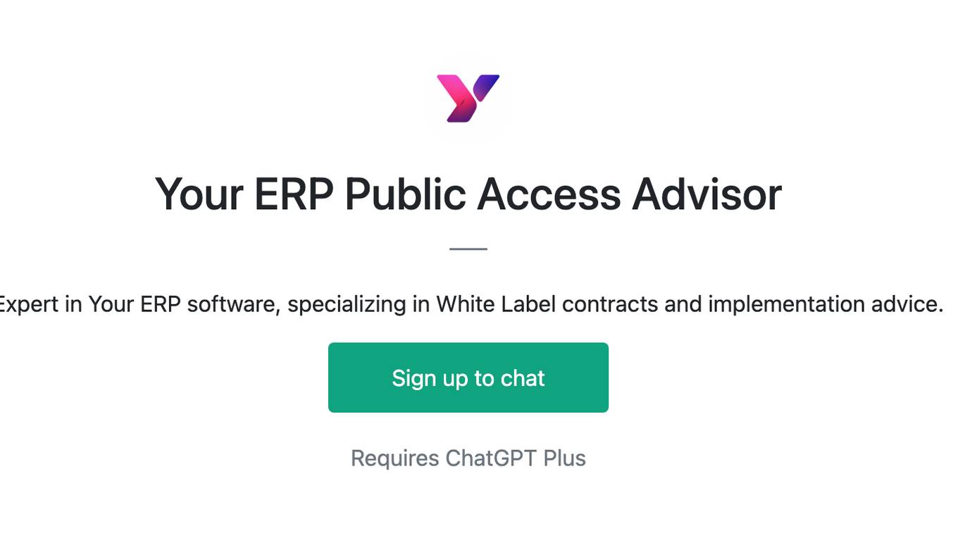 Your ERP Public Access Advisor Screenshot