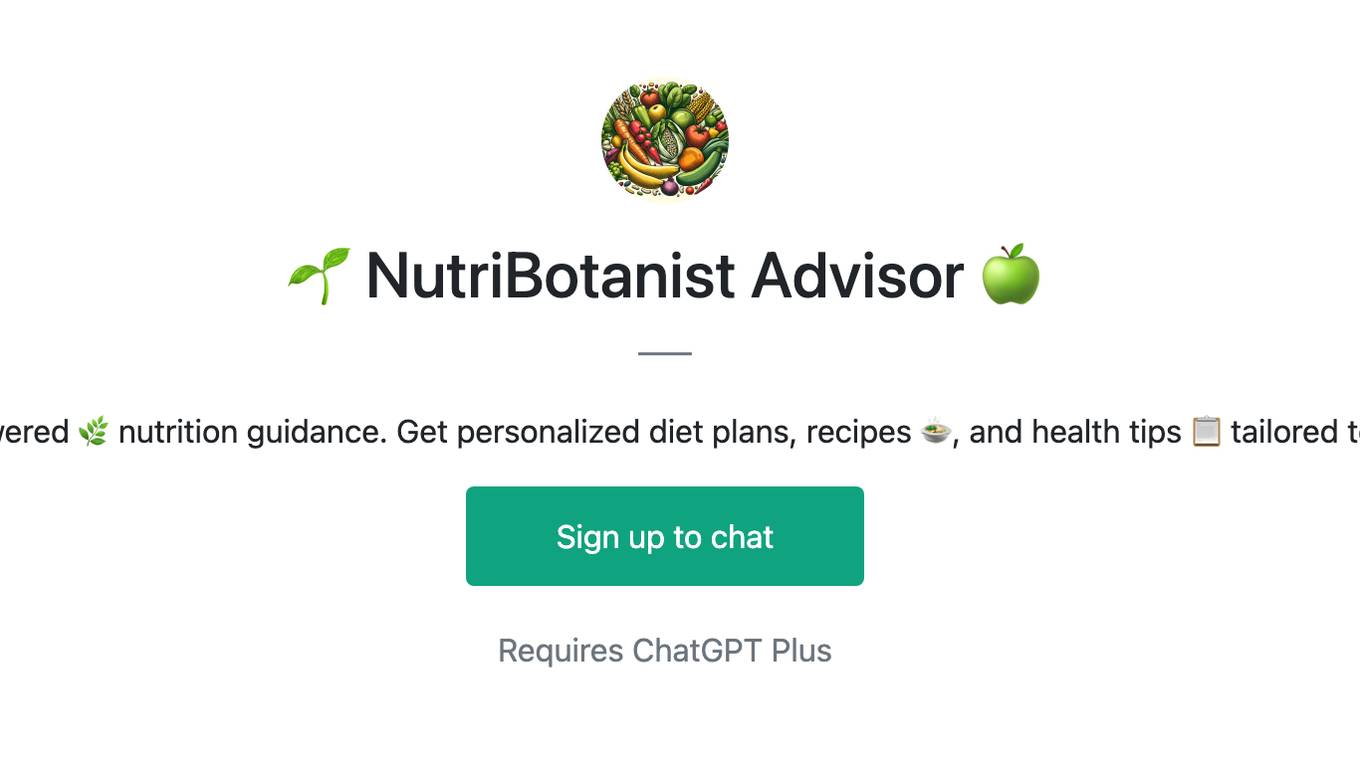 🌱 NutriBotanist Advisor 🍏 Screenshot