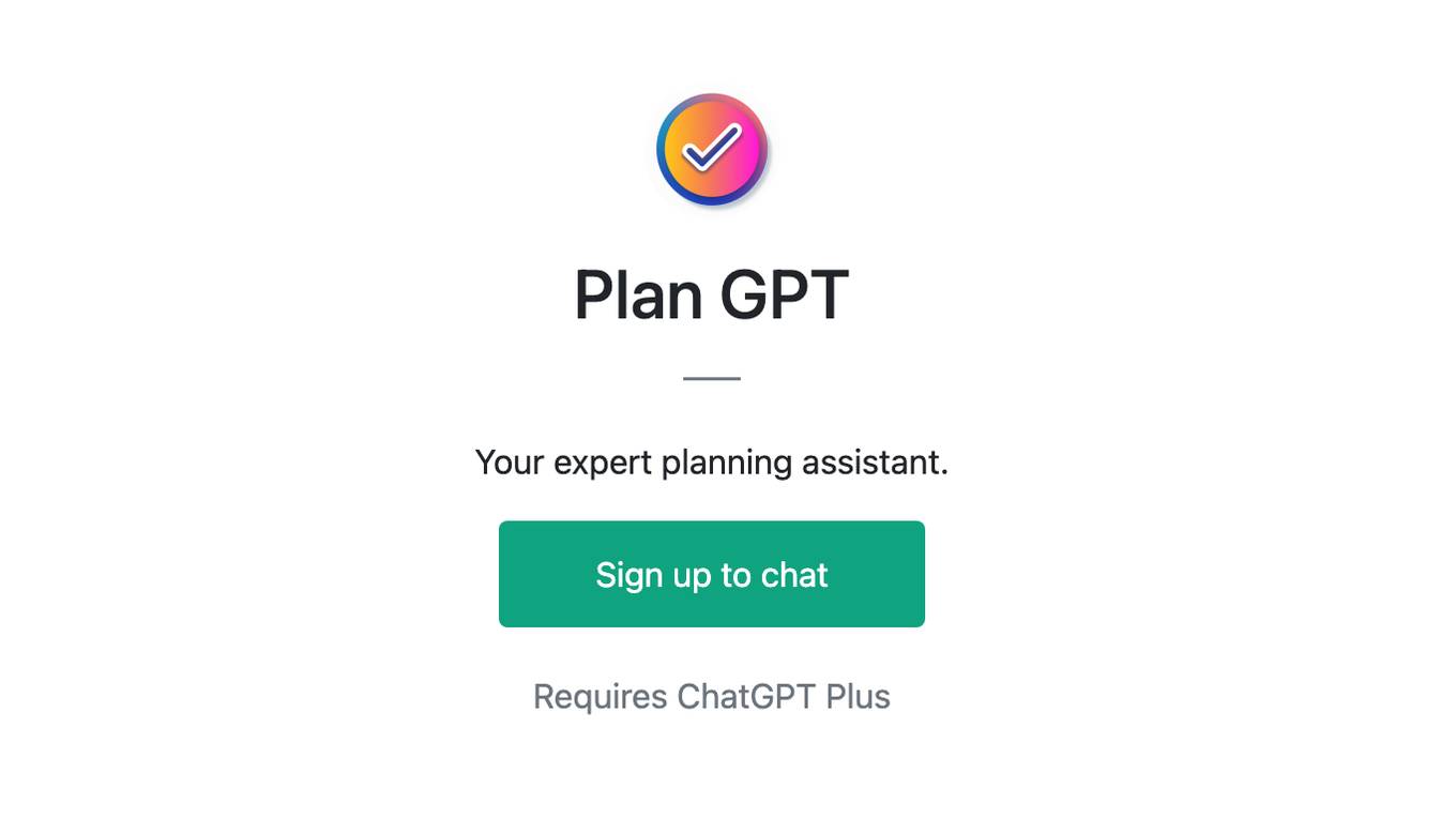 Plan GPT Screenshot