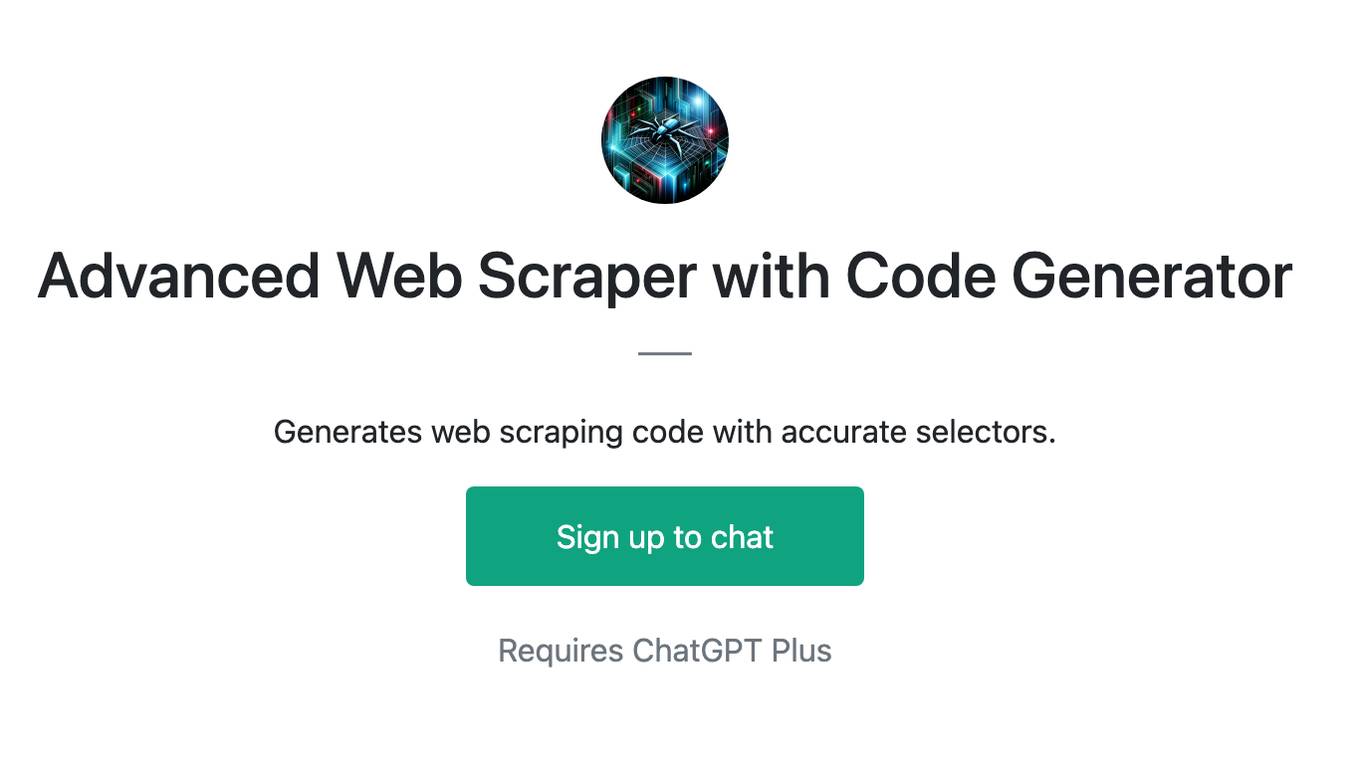 Advanced Web Scraper with Code Generator Screenshot