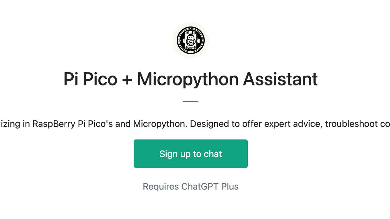 Pi Pico + Micropython Assistant Screenshot