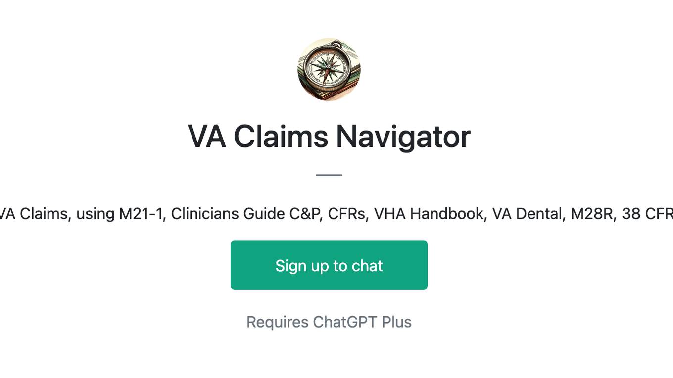 VA Claims Navigator Screenshot