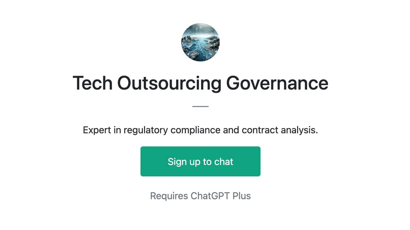 Tech Outsourcing Governance Screenshot