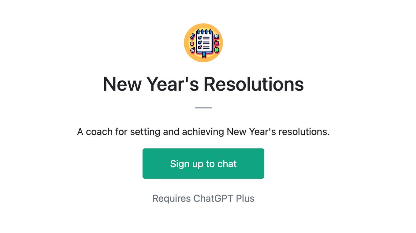 New Year's Resolutions Screenshot