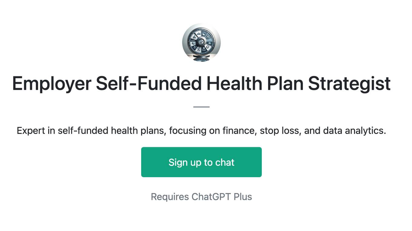 Employer Self-Funded Health Plan Strategist Screenshot