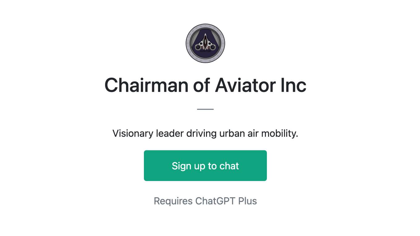 Chairman of Aviator Inc Screenshot