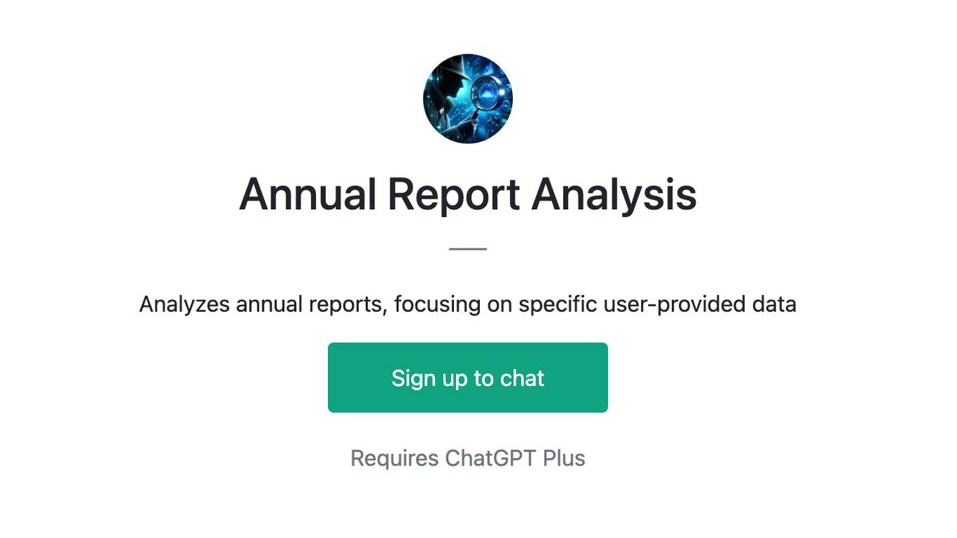 Annual Report Analysis Screenshot