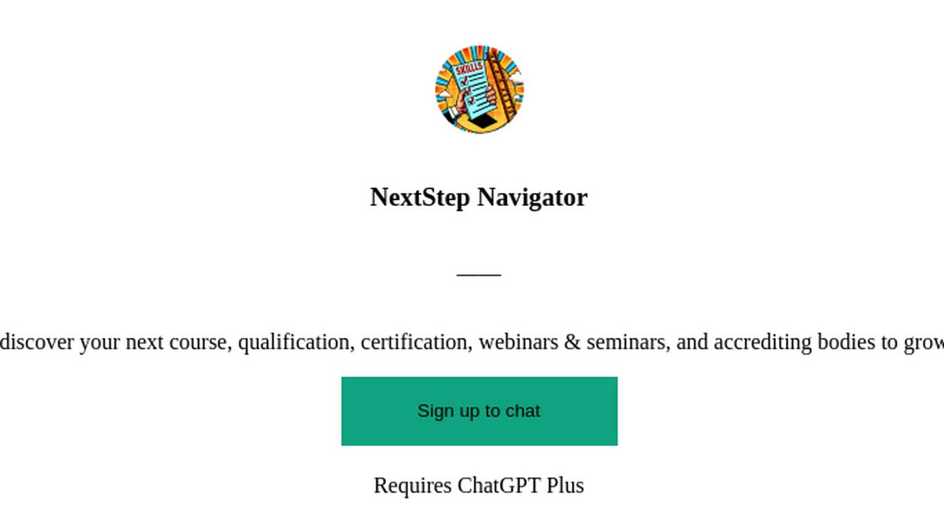 NextStep Navigator Screenshot