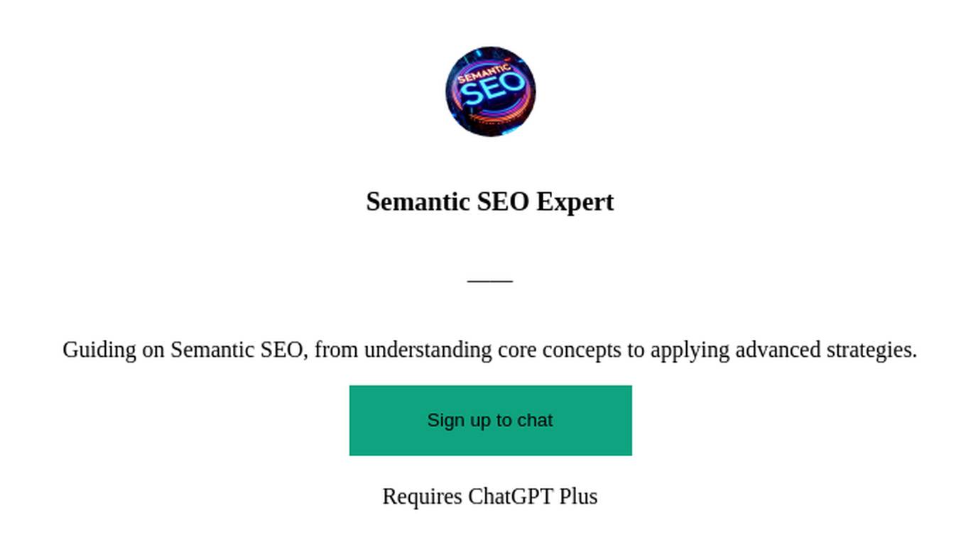 Semantic SEO Expert Screenshot