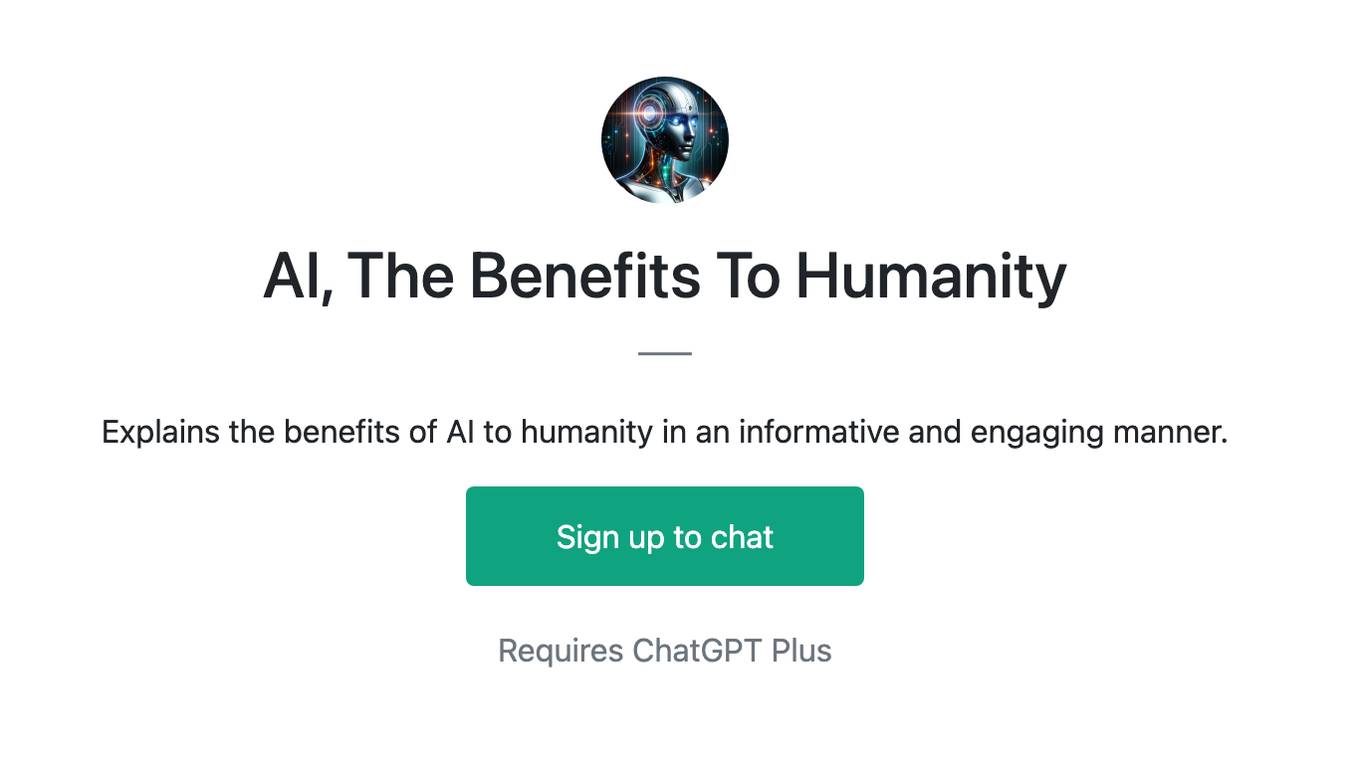 AI, The Benefits To Humanity Screenshot