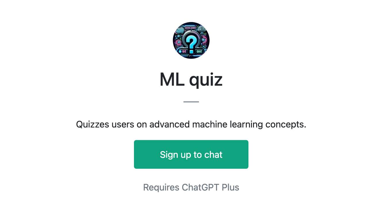 ML quiz Screenshot