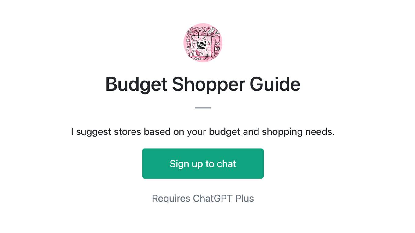 Budget Shopper Guide Screenshot