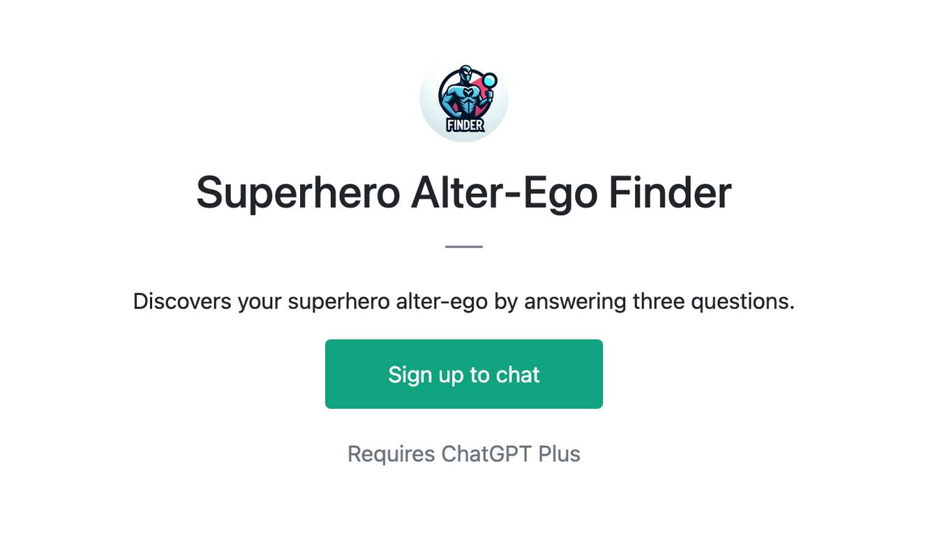 Superhero Alter-Ego Finder Screenshot