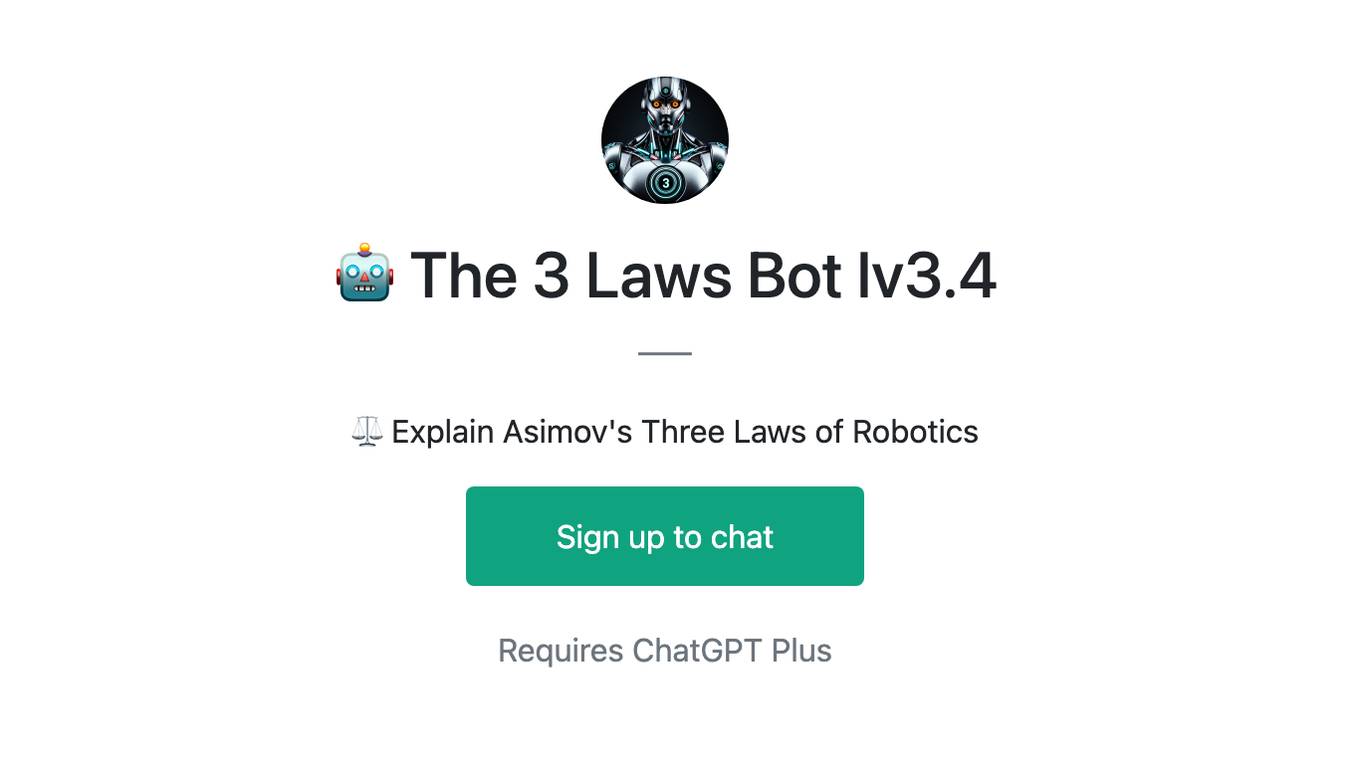 🤖 The 3 Laws Bot lv3.4 Screenshot