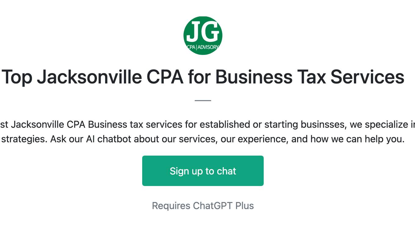 Top Jacksonville CPA for Business Tax Services Screenshot