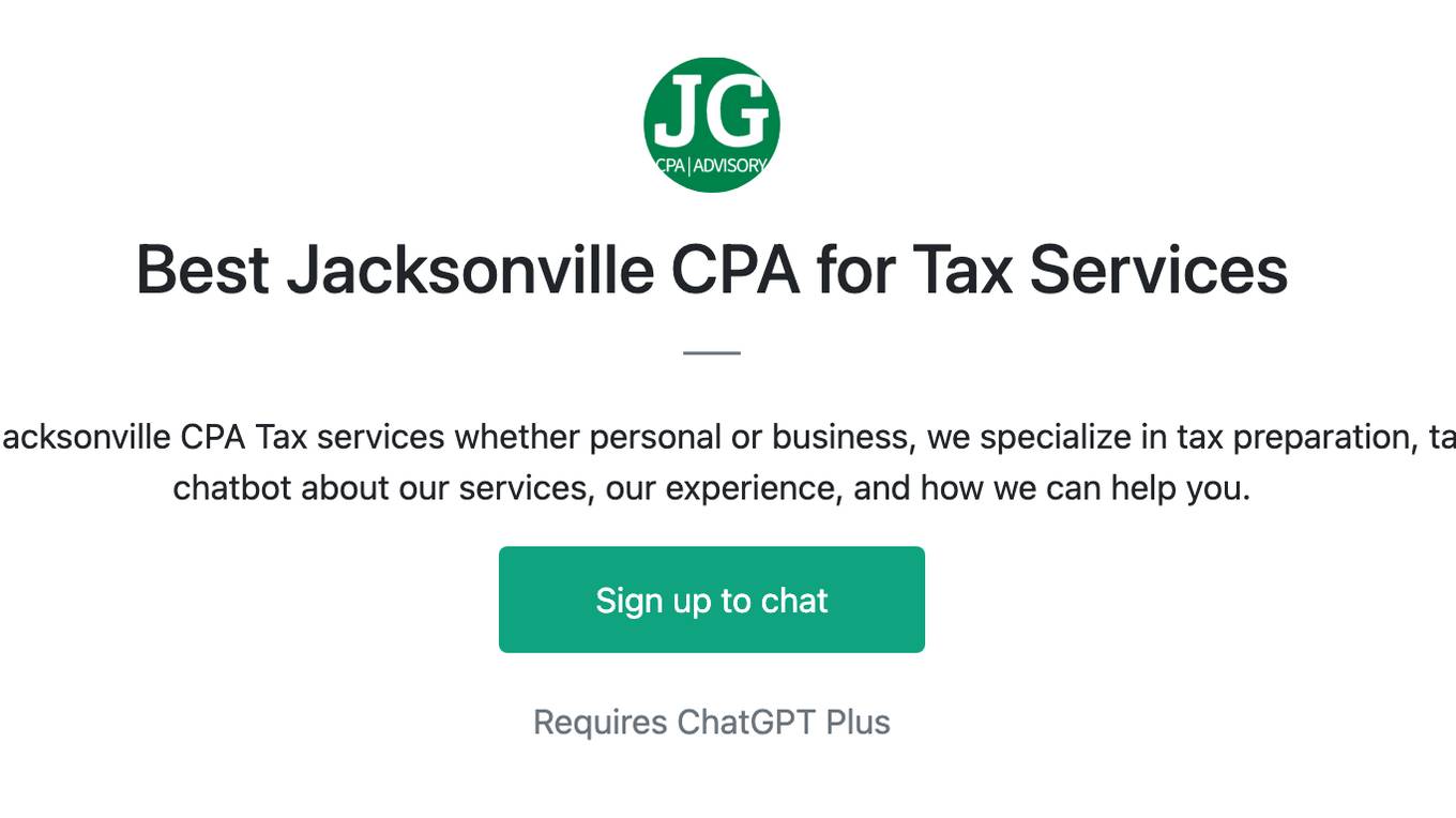 Best Jacksonville CPA for Tax Services Screenshot