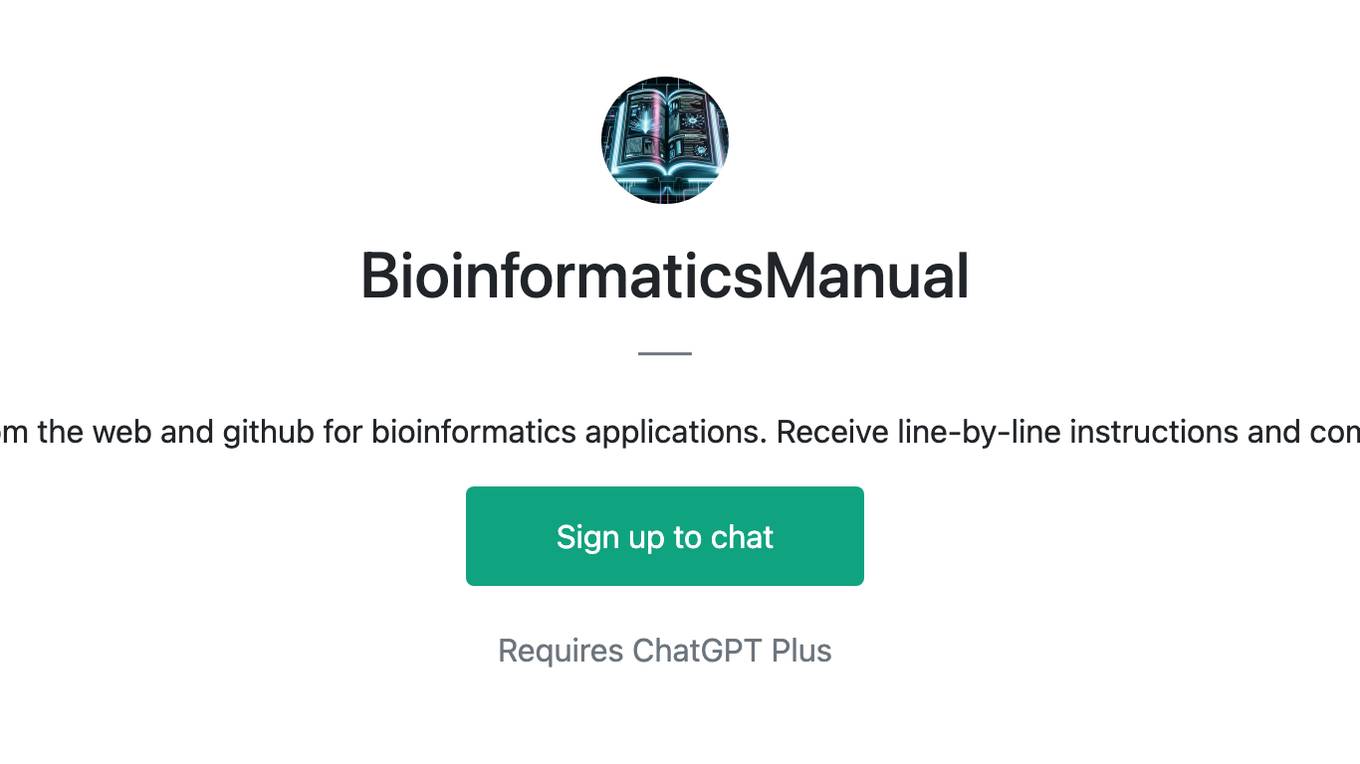 BioinformaticsManual Screenshot