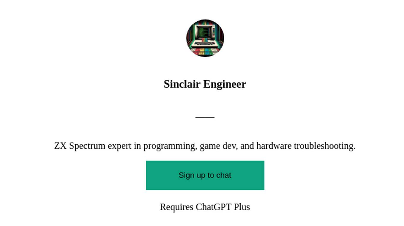 Sinclair Engineer Screenshot