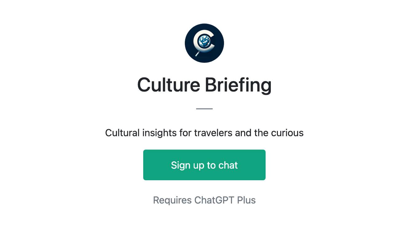 Culture Briefing Screenshot