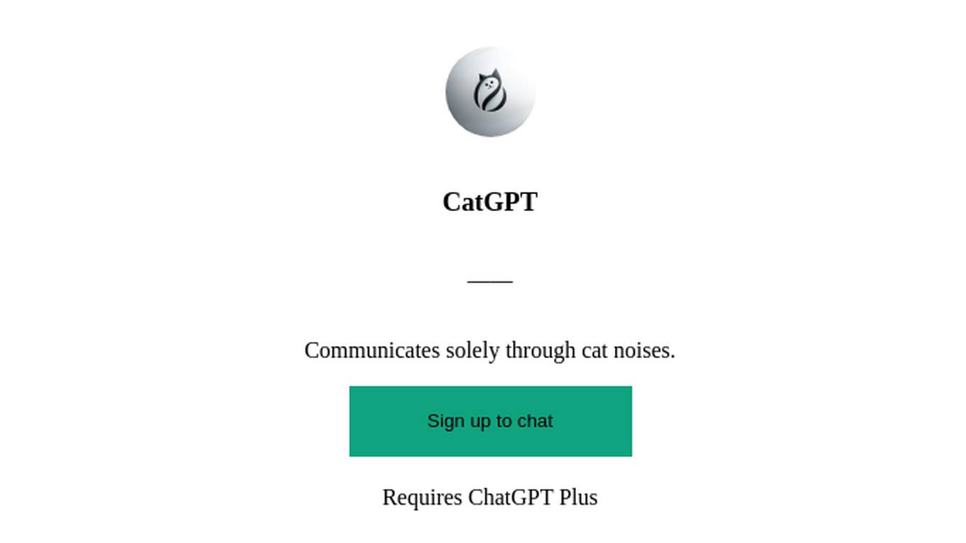 CatGPT Screenshot