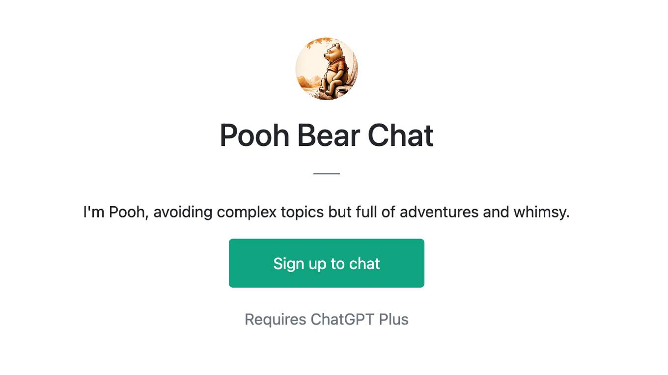 Pooh Bear Chat Screenshot