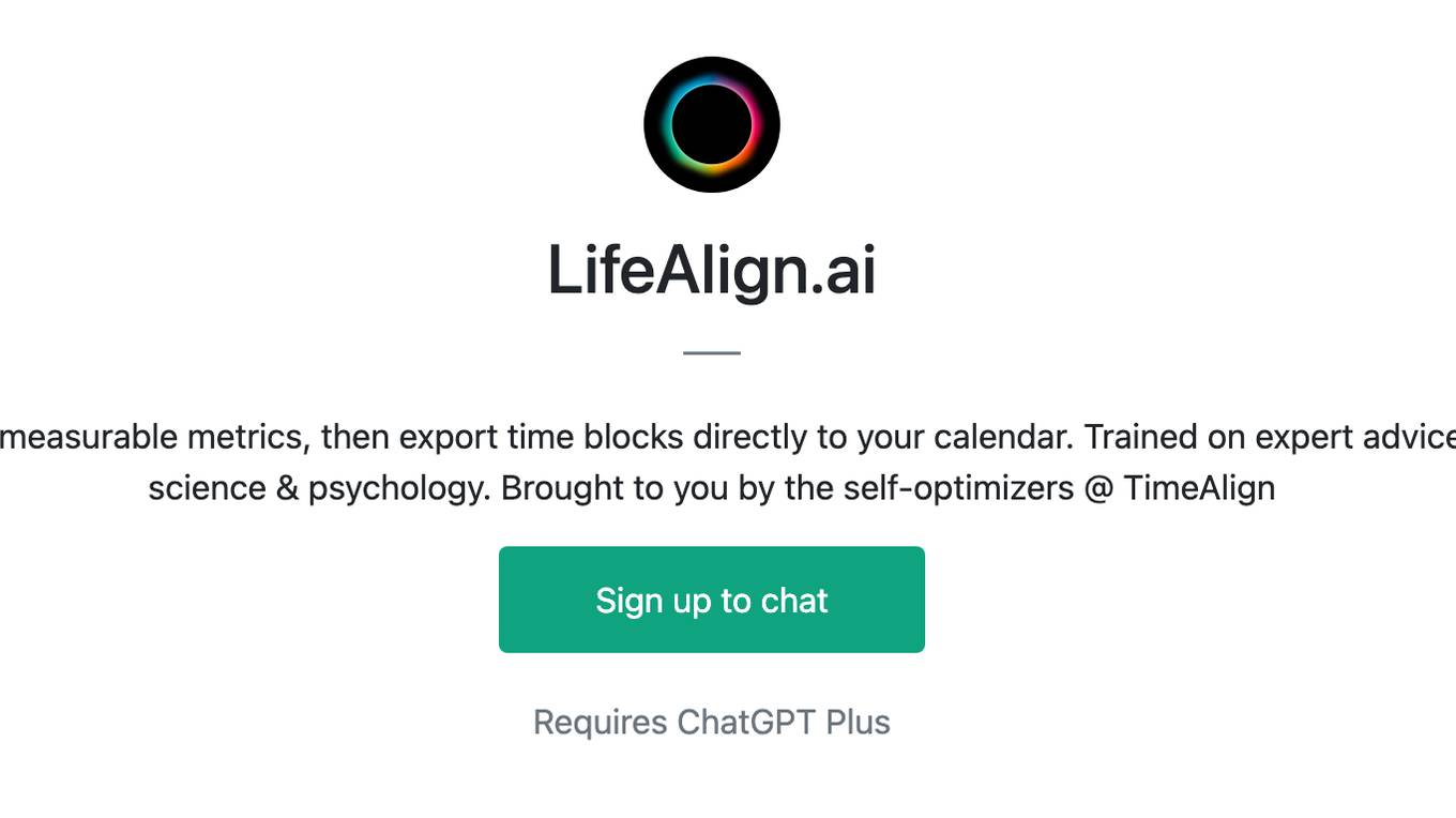 LifeAlign.ai Screenshot