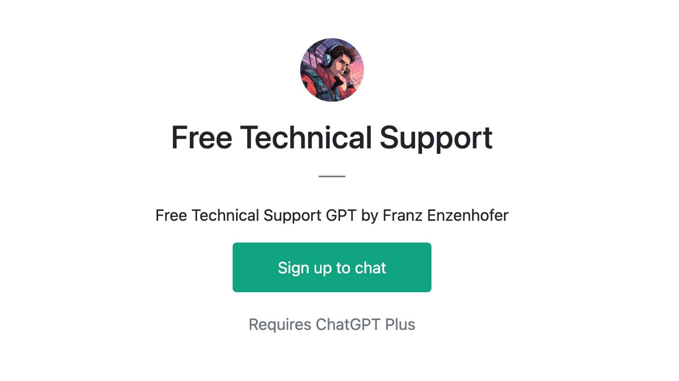 Free Technical Support Screenshot