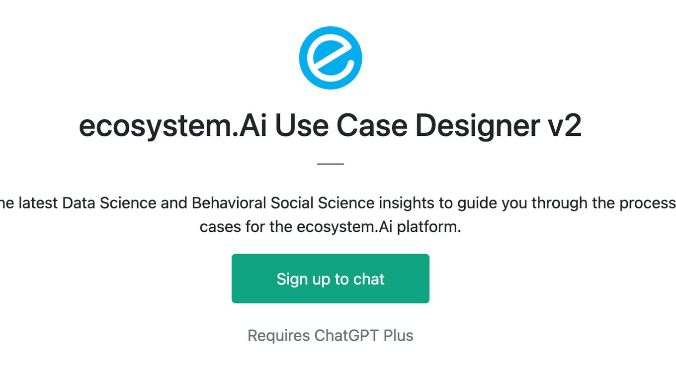 ecosystem.Ai Use Case Designer v2 Screenshot