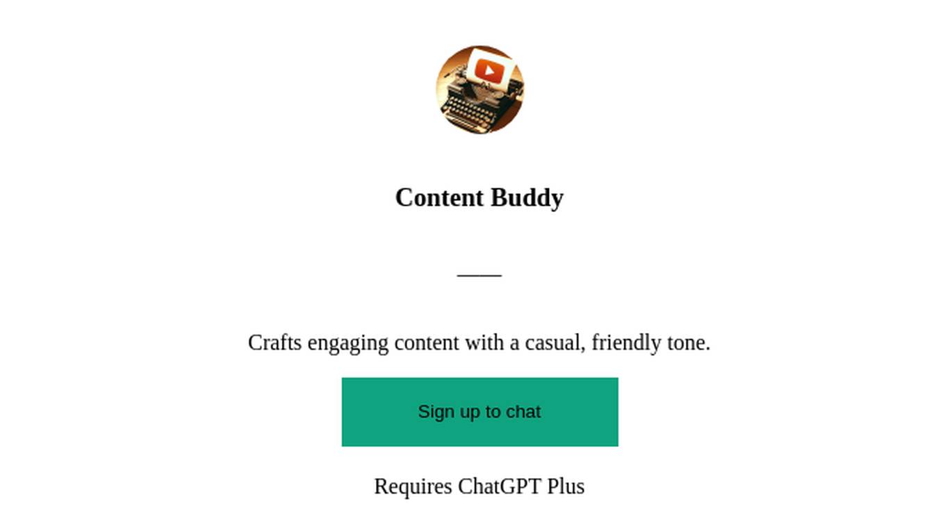 Content Buddy Screenshot