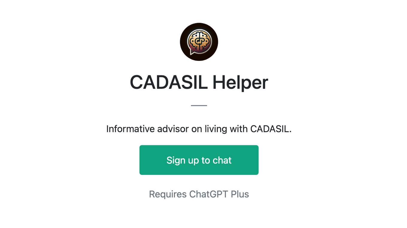 CADASIL Helper Screenshot