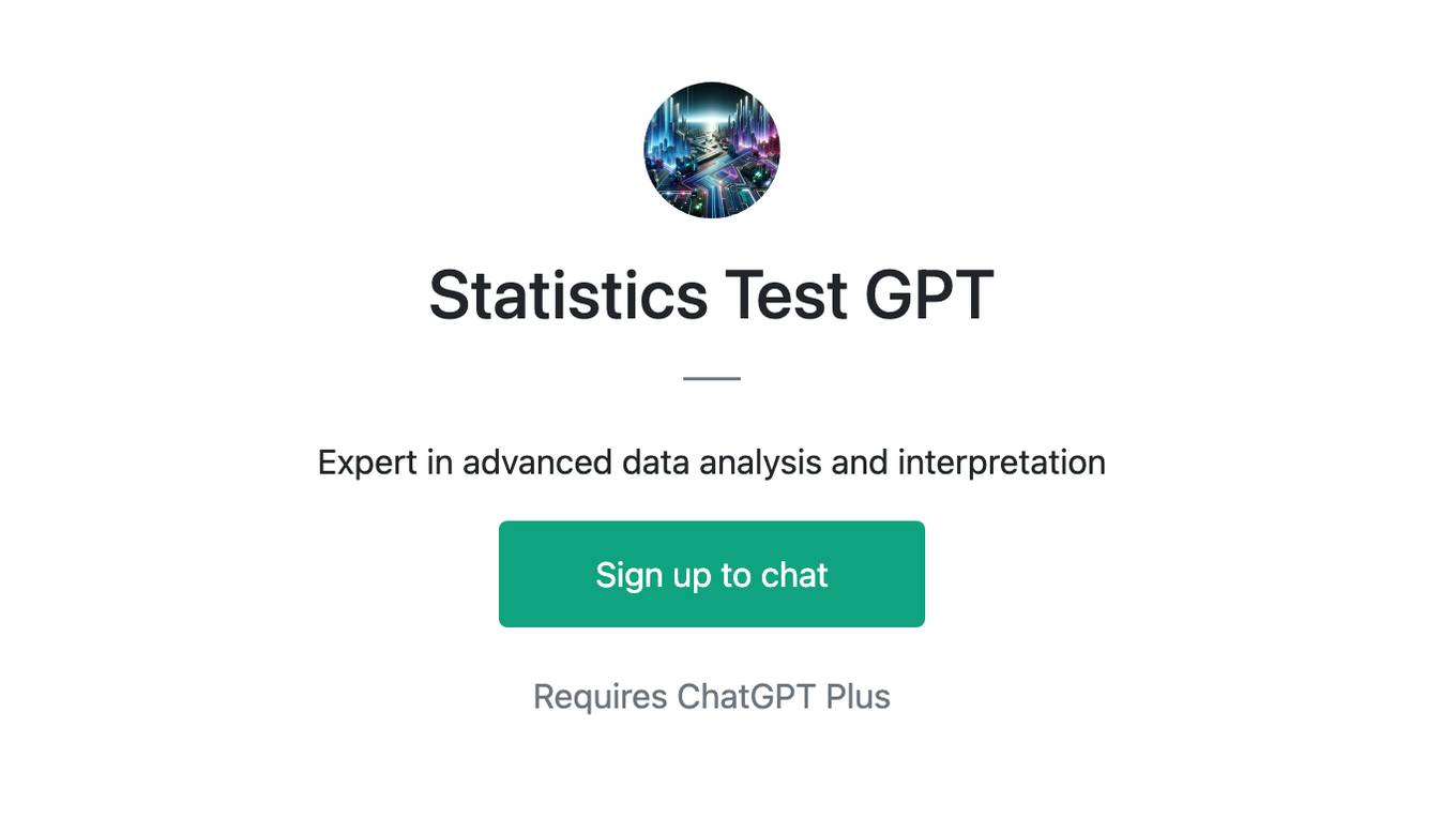 Statistics Test GPT Screenshot