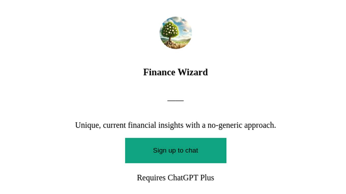 Finance Wizard Screenshot