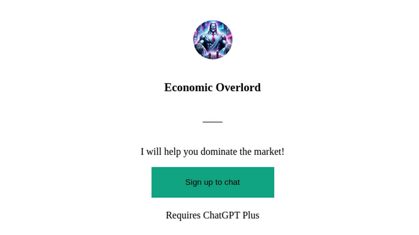 Economic Overlord Screenshot