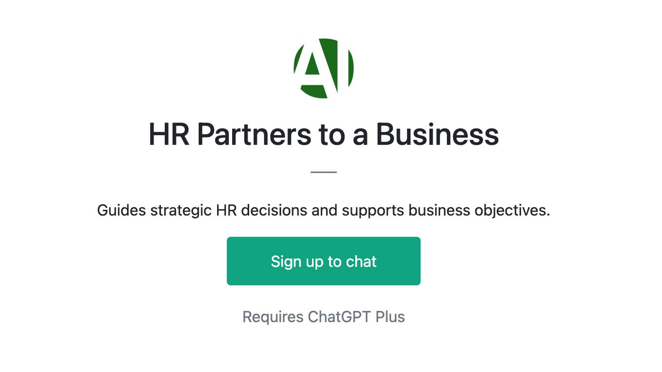 HR Partners to a Business Screenshot