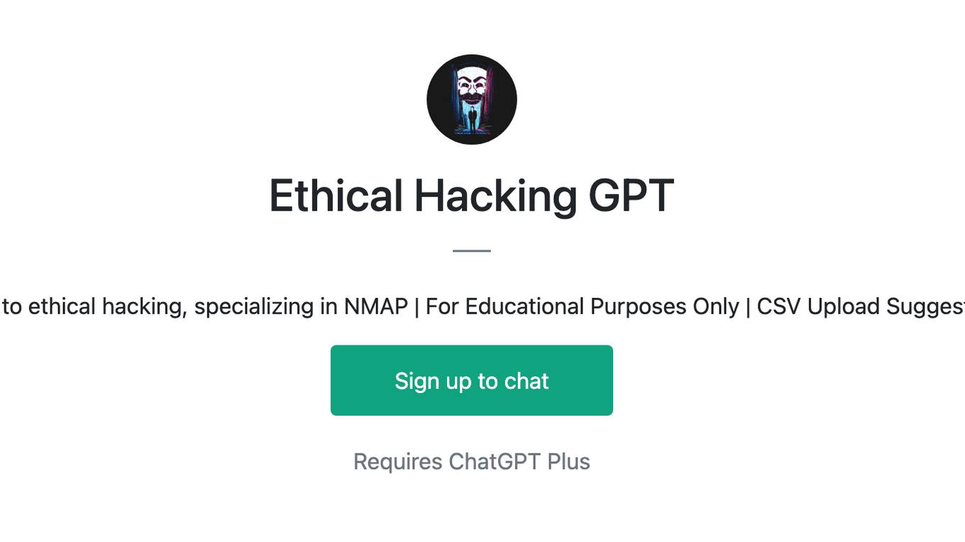 Ethical Hacking GPT Screenshot